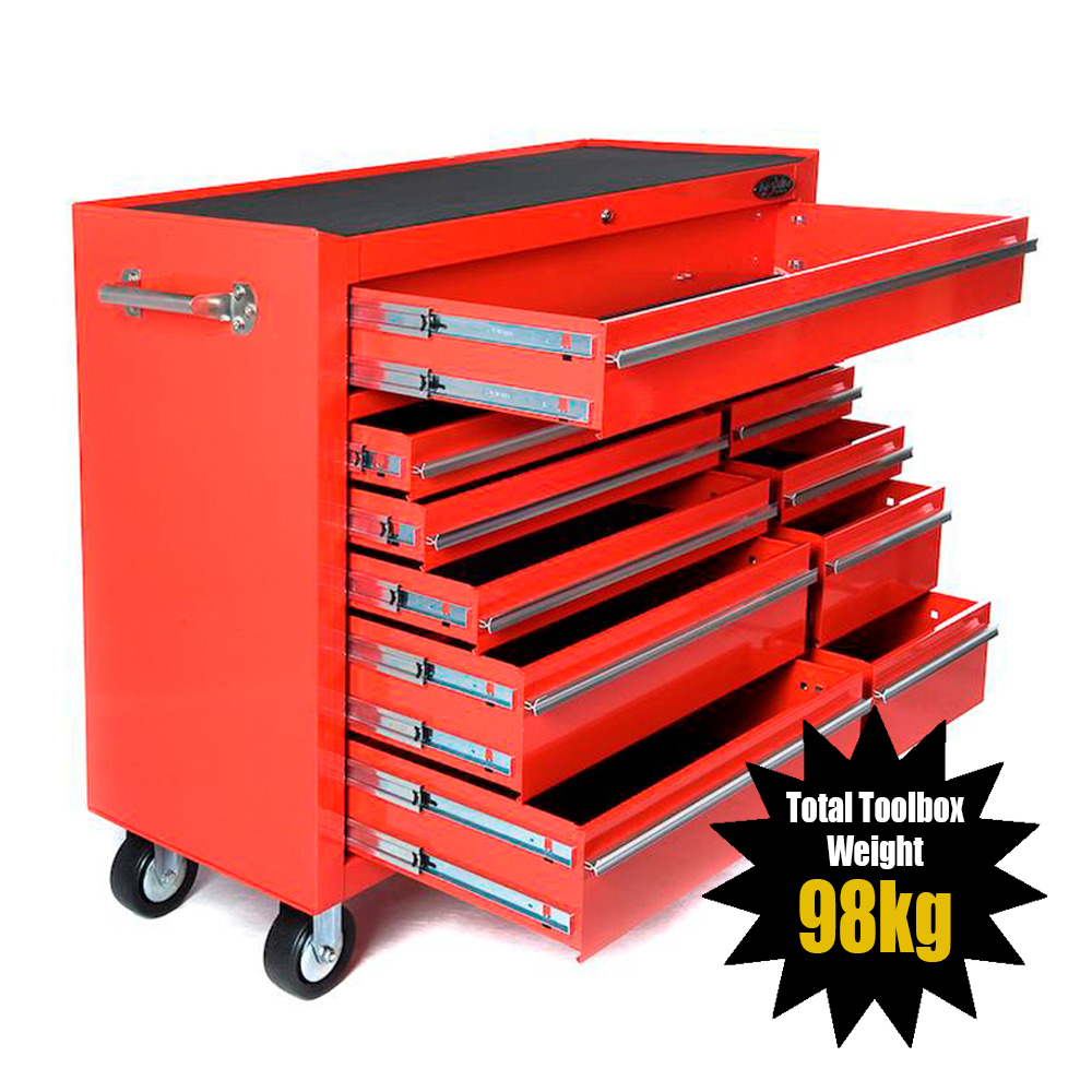 Buy MAXIM 11 Drawer Red Roll Cabinet 42 inch series Just Pro Tools Trade  Quality Toolboxes