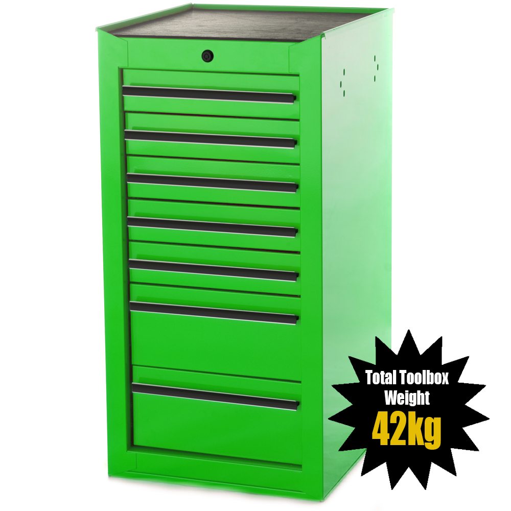 MAXIM 7 Drawer Green Side Cabinet Toolbox 425mm x 460mm x 845mm