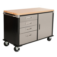 MAXIM HD 48 inch 4 Drawer Timber Top Roll Cabinet Mobile Rolling Storage Cabinet 1260mm x 530mm  x 958mm