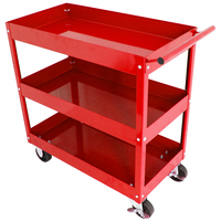 MAXIM 3 Tier Red Trolley Mobile Tool Cart PI 3203T RD 