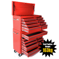MAXIM 19 Drawer Red Tool Box Combo Top Chest Roll Cabinet 42 inch Tool Box Mechanic Workshop Storage 1065mm x 460mm 1518mm (Available Feb 15 , 2022)