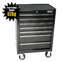 MAXIM 7 Drawer Black Roll Cabinet 27 inch PI 003 Bk (Available March 15, 2022)