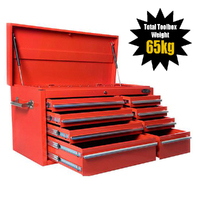MAXIM 8 Drawer Red Top Tool Chest 41 inch Heavy Duty Tool Box Mechanic Storage 1040mm x 449mm x 545mm