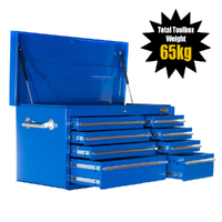 MAXIM 8 Drawer Blue Top Tool Chest 41 inch Heavy Duty Tool Box Mechanic Storage 1040mm x 449mm x 545mm