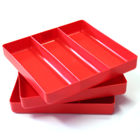STEALTH Set of 3 x 3 Compartment Red Tool Trays 5020