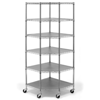 MAXIM 6 Tier Commercial Corner Wire Rack Shelving System PI249