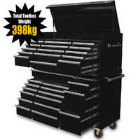 MAXIM Black 60” Toolbox 32 Drawer Combo - Top Chest & Roll Cabinet Mechanics Tool Box - Latch Lock on Drawers (Available Feb 15, 2022)