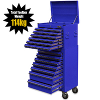 NEW MAXIM 19 Drawer Combo Blue Top Tool Chest & Roll Cabinet 27 inch Series Tool Boxes (Available March 15, 2022)