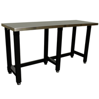 MAXIM HD 72 inch Stainless Steel Top Workbench Garage Work Bench Top Table Surface 6 Legs 1830mm x 630mm x 975mm (Available June 30, 2022)