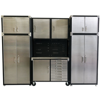 MAXIM HD 8 Piece Mid Size Garage Storage System Stainless Steel Top Roll Cabinet 8 Drawers (Available June 30, 2022)