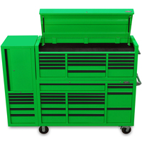 LIMITED EDITION MAXIM Green 80” Toolbox 38 Drawer Toolbox - Top Chest & Roll Cabinet Mechanics Tool Box - Latch Lock