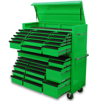 LIMITED EDITION MAXIM Green 60” Toolbox 32 Drawer Tool Box - Top Chest & Roll Cabinet Mechanics Tool Box