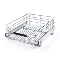 SEVILLE CLASSICS Pull out Sliding Steel Chrome Wire Drawer for Kitchens
