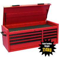 MAXIM Red 54” Toolbox - 8 Drawers Top Chest Storage - Mechanics Tool Storage Box