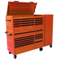MAXIM 54” Orange Complete Toolbox Combination with 23 Drawers - Professional Mechanic Tool Box Storage for Workshops