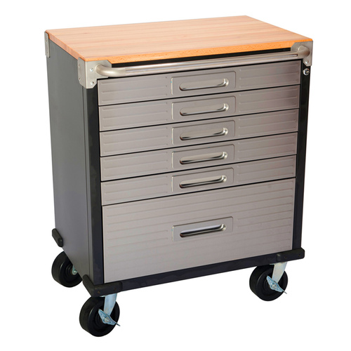 MAXIM HD 6 Drawer Timber Top Roll Cabinet PI204