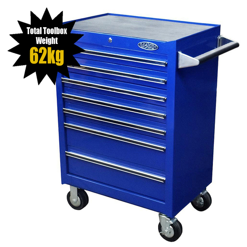 MAXIM 7 Drawer Blue Roll Cabinet 27 inch PI 003 BL (Available March 15, 2022)