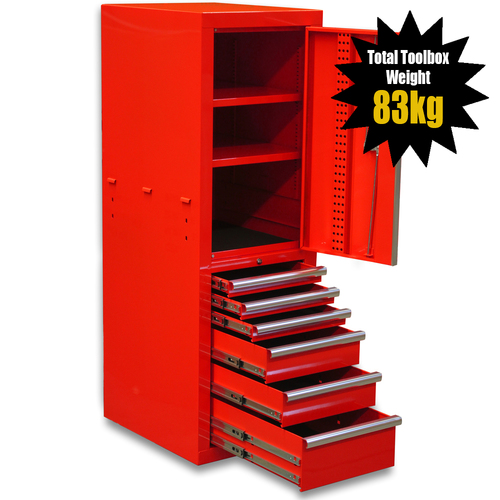 MAXIM Red 60” Locker Toolbox - Secure Lock on Drawers