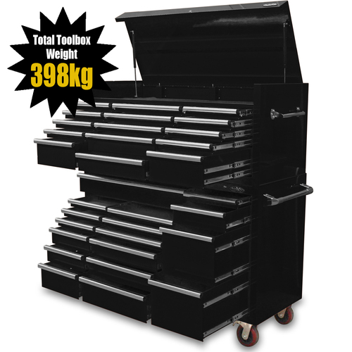 NEW MAXIM Black 60” Toolbox 32 Drawer Combo Top Chest