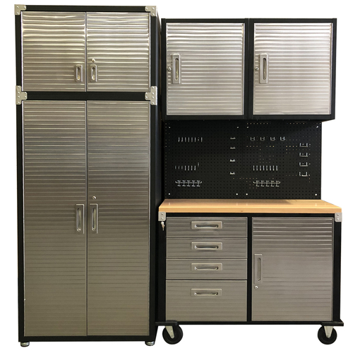 MAXIM HD 6 Piece Mid Size Garage Storage System Timber Roll Cabinet 4 Drawers (Available June 30, 2022)