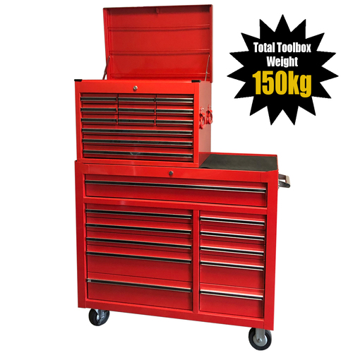 MAXIM 23 Drawer Combo Red Toolbox & Roll Cabinet