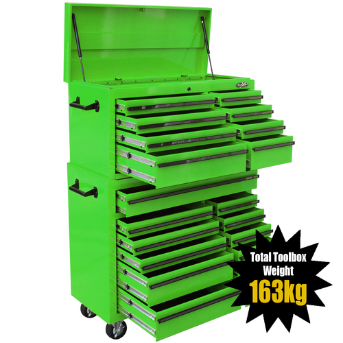 LIMITED EDITION Maxim 19 Drawer Green Tool Box Combo Top Chest Roll Cabinet 42 inch Toolbox (Available Feb 15, 2022)