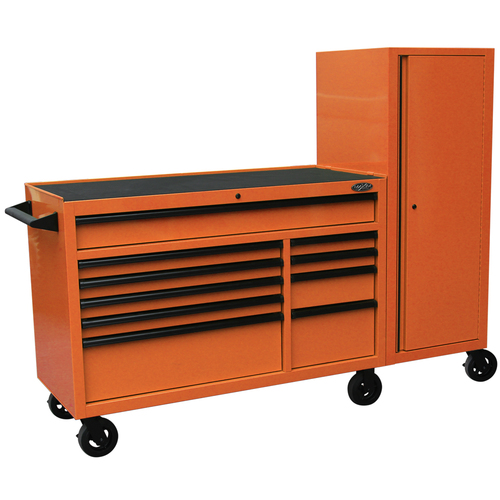 MAXIM 76” Orange Workstation Toolbox with 15 Drawers