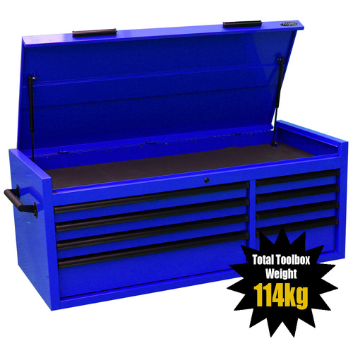 MAXIM Blue 54” Toolbox - 8 Drawers Top Chest Storage - Mechanics Tool Storage Box