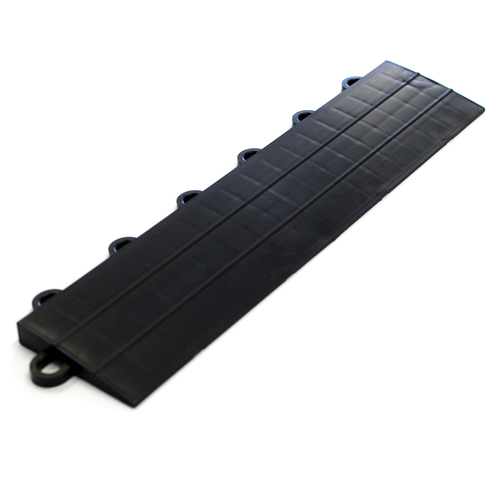 Set of 8 Black Tile Ramps WITH LOOPS for a single garage
